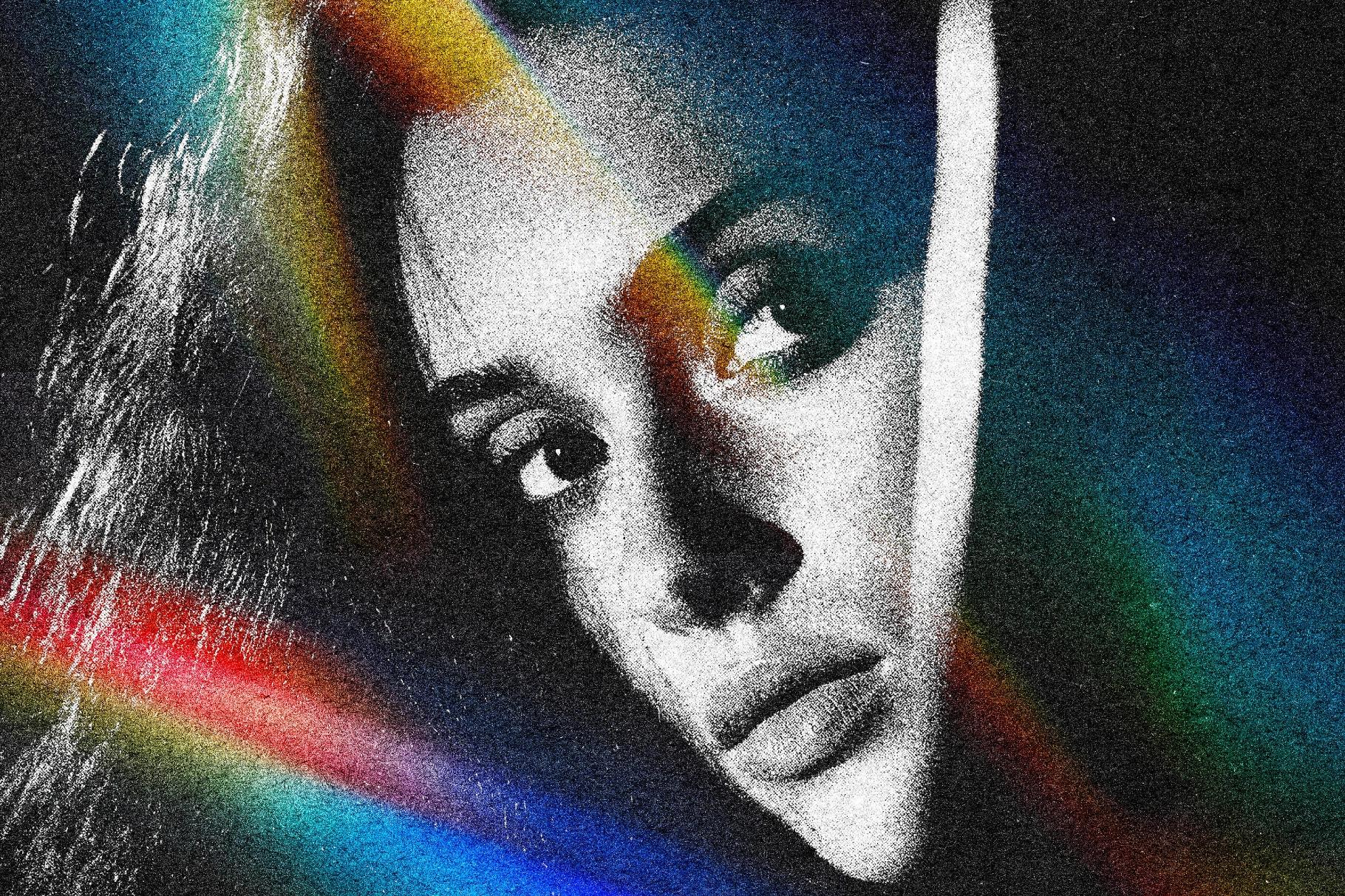 B&W Noise Photo Card Effect