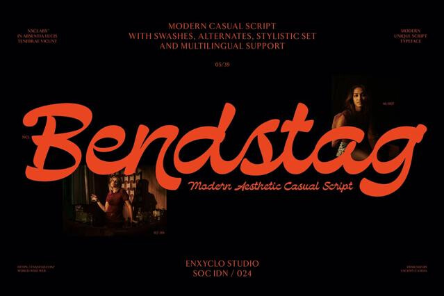 Bendstag - Modern Casual Script Font