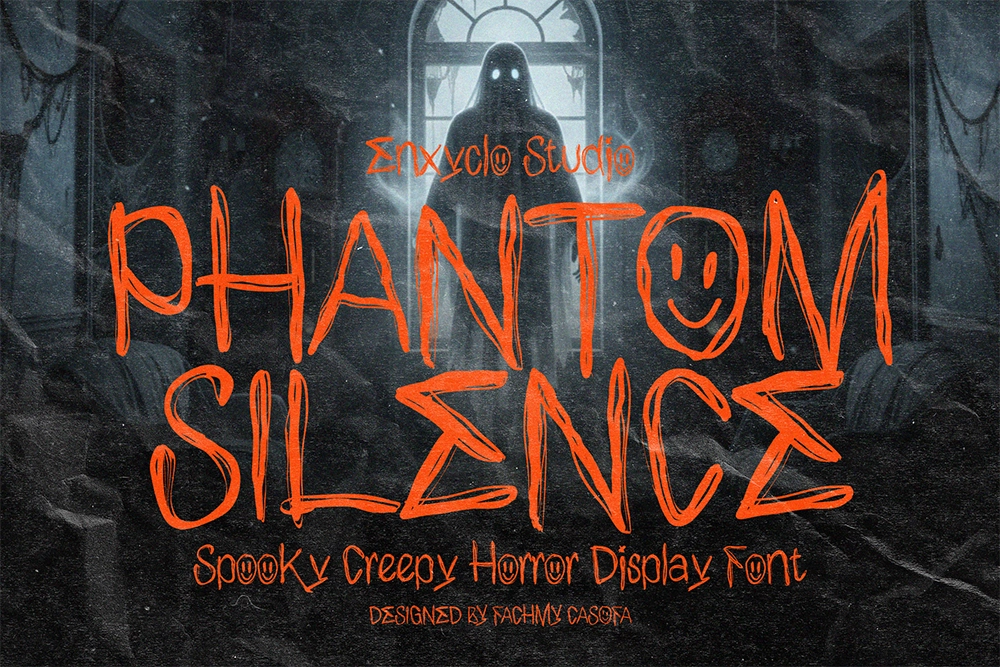 Phantom Silence - Spooky Horror Display Font