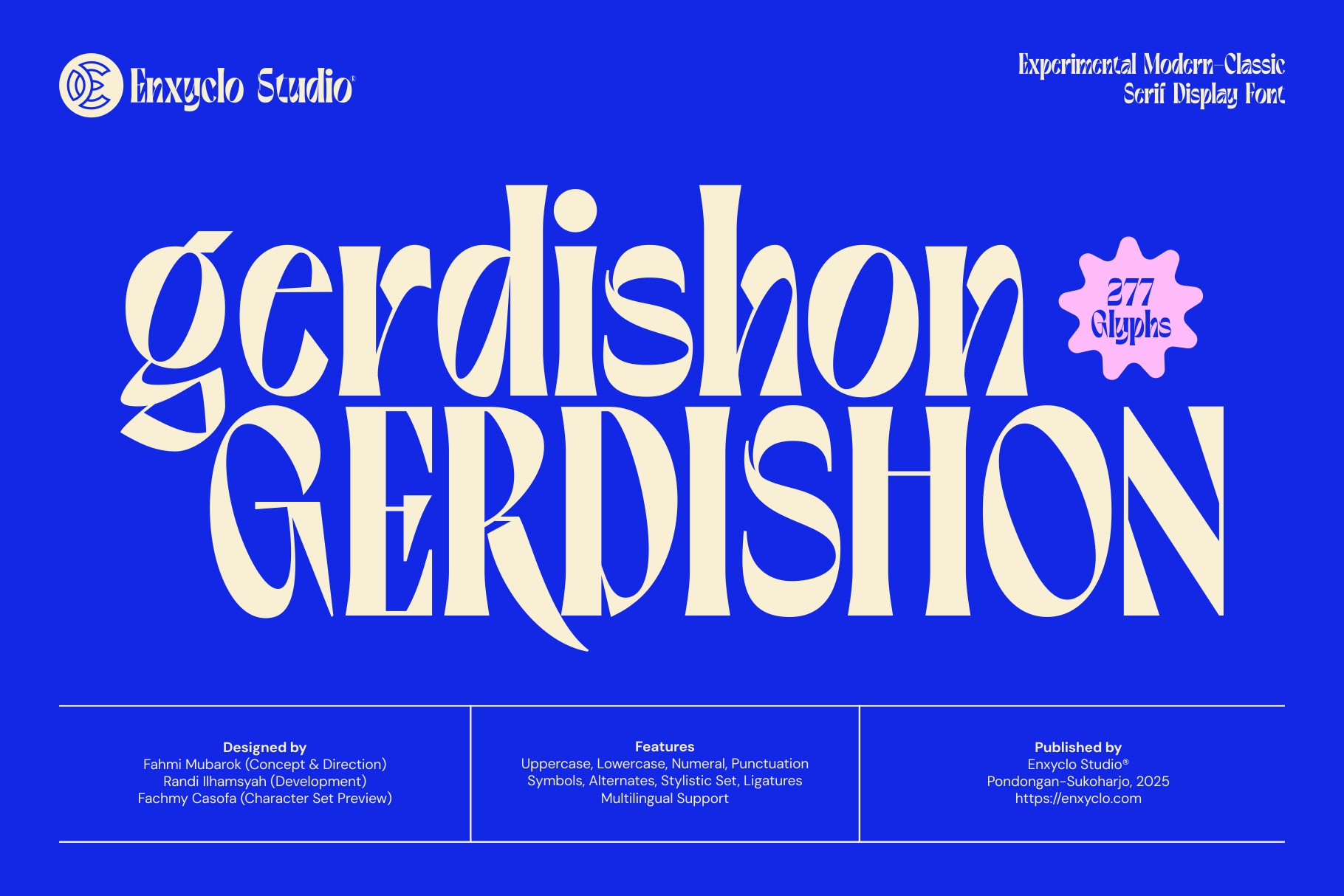 Gerdishon - Experimental Modern Serif Display Font