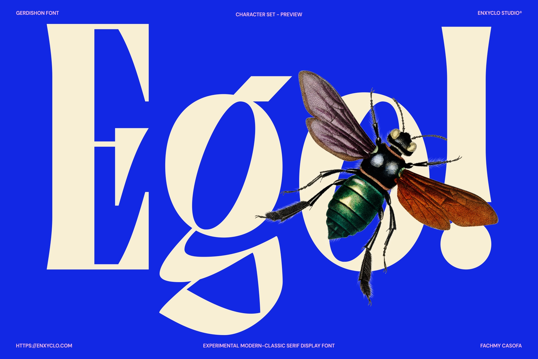 Gerdishon - Experimental Modern Serif Display Font