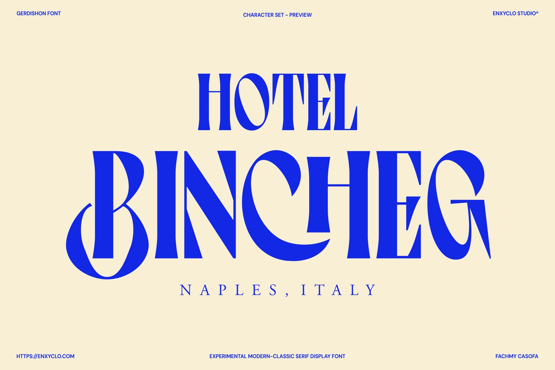 Gerdishon - Experimental Modern Serif Display Font