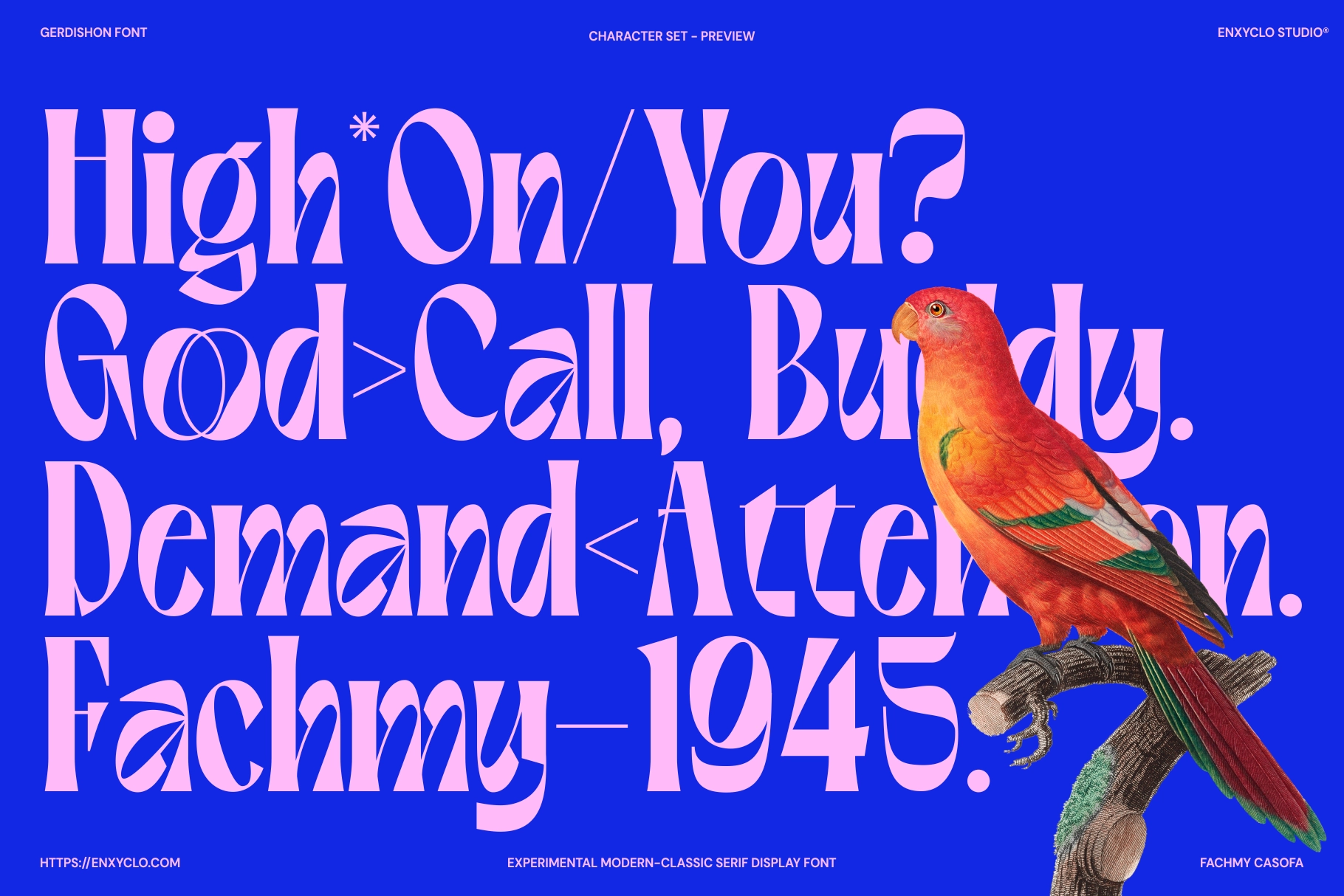 Gerdishon - Experimental Modern Serif Display Font