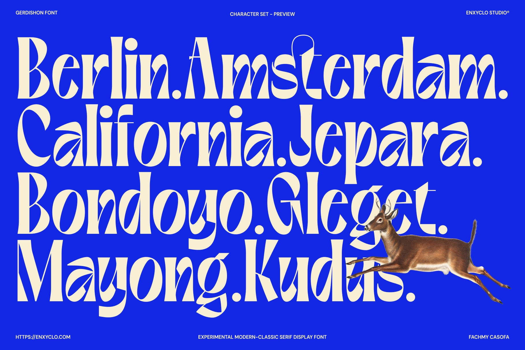 Gerdishon - Experimental Modern Serif Display Font