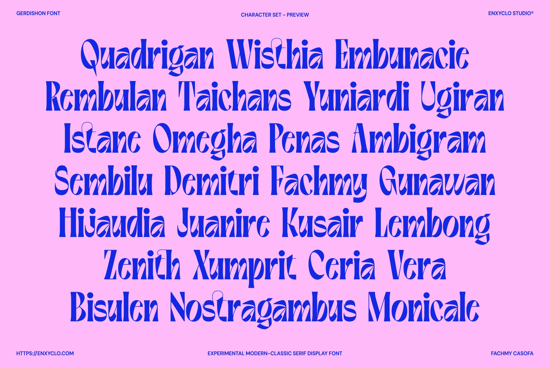 Gerdishon - Experimental Modern Serif Display Font