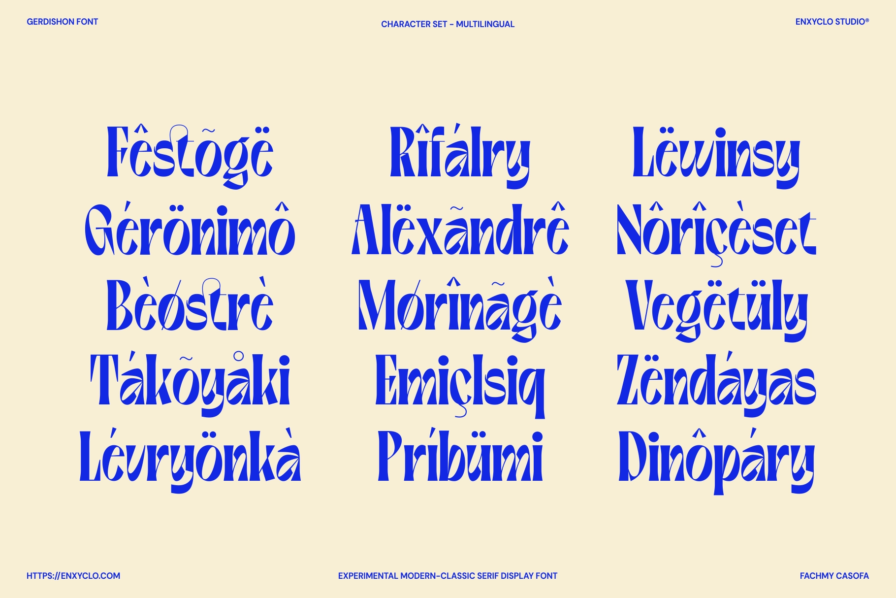 Gerdishon - Experimental Modern Serif Display Font