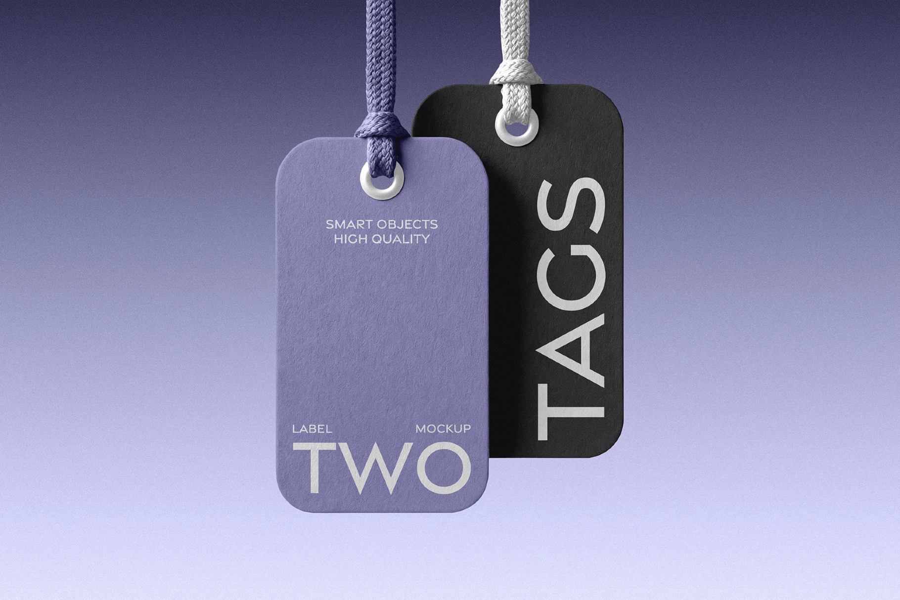 Clothing Tag Mockup with Rope String