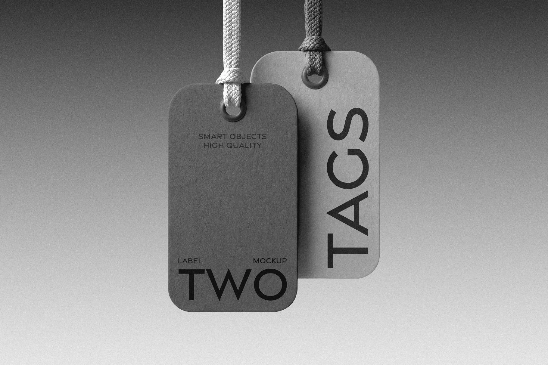 Clothing Tag Mockup with Rope String