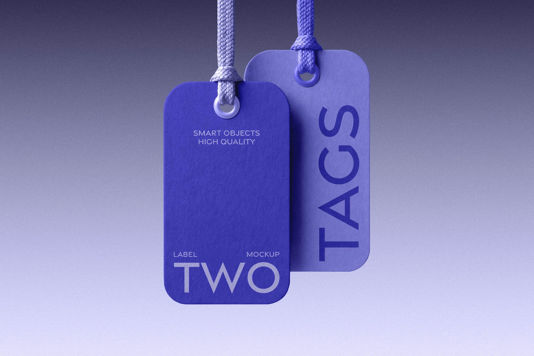 Clothing Tag Mockup with Rope String