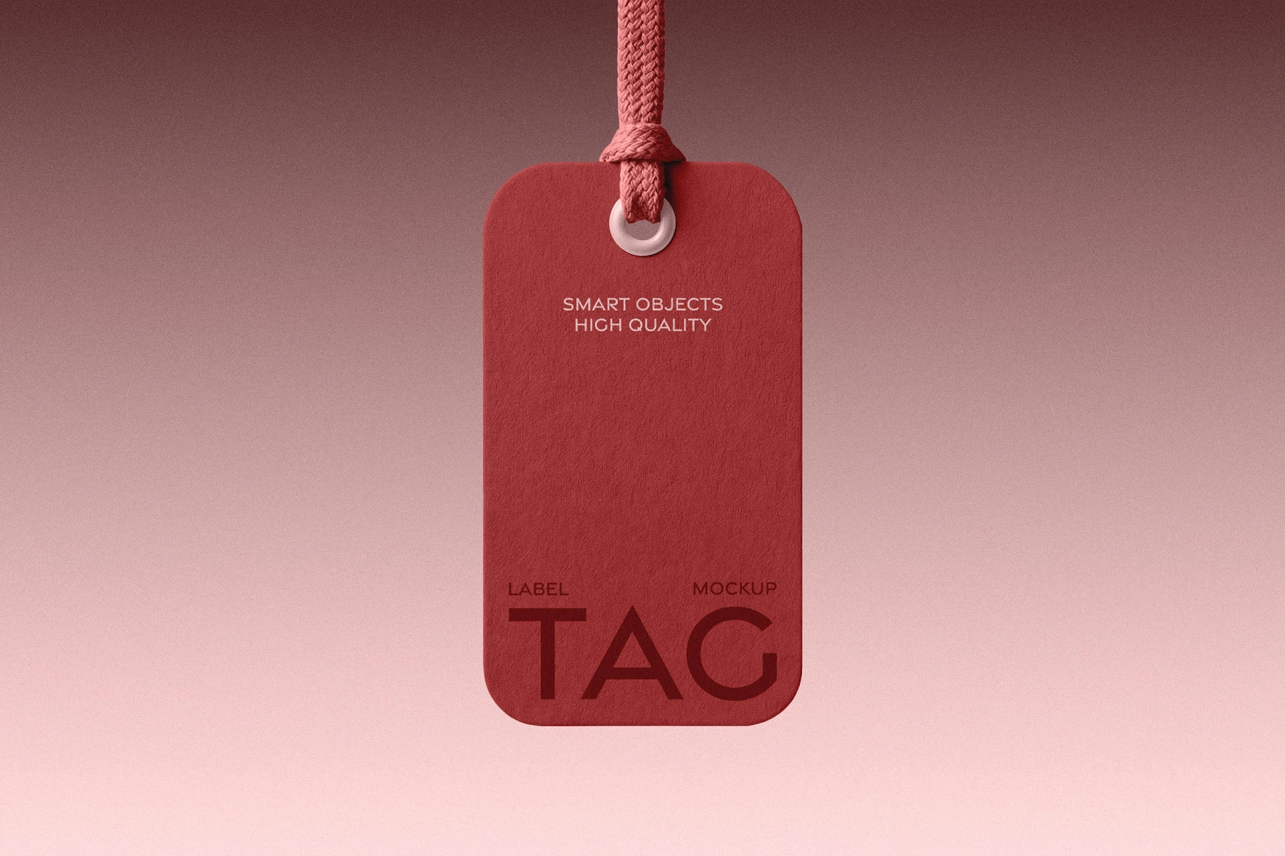 Rounded Clothing Tag Mockup