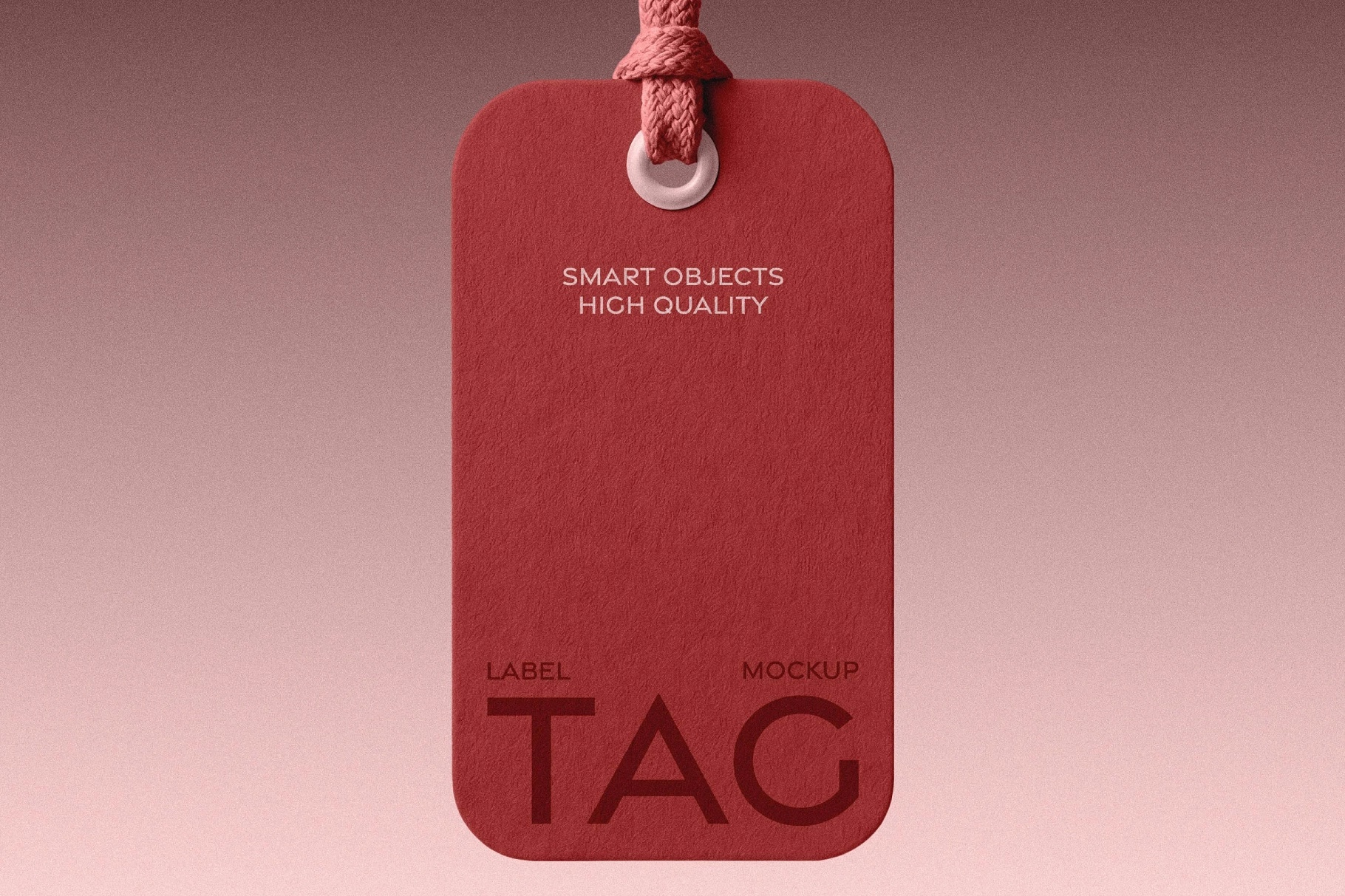 Rounded Clothing Tag Mockup