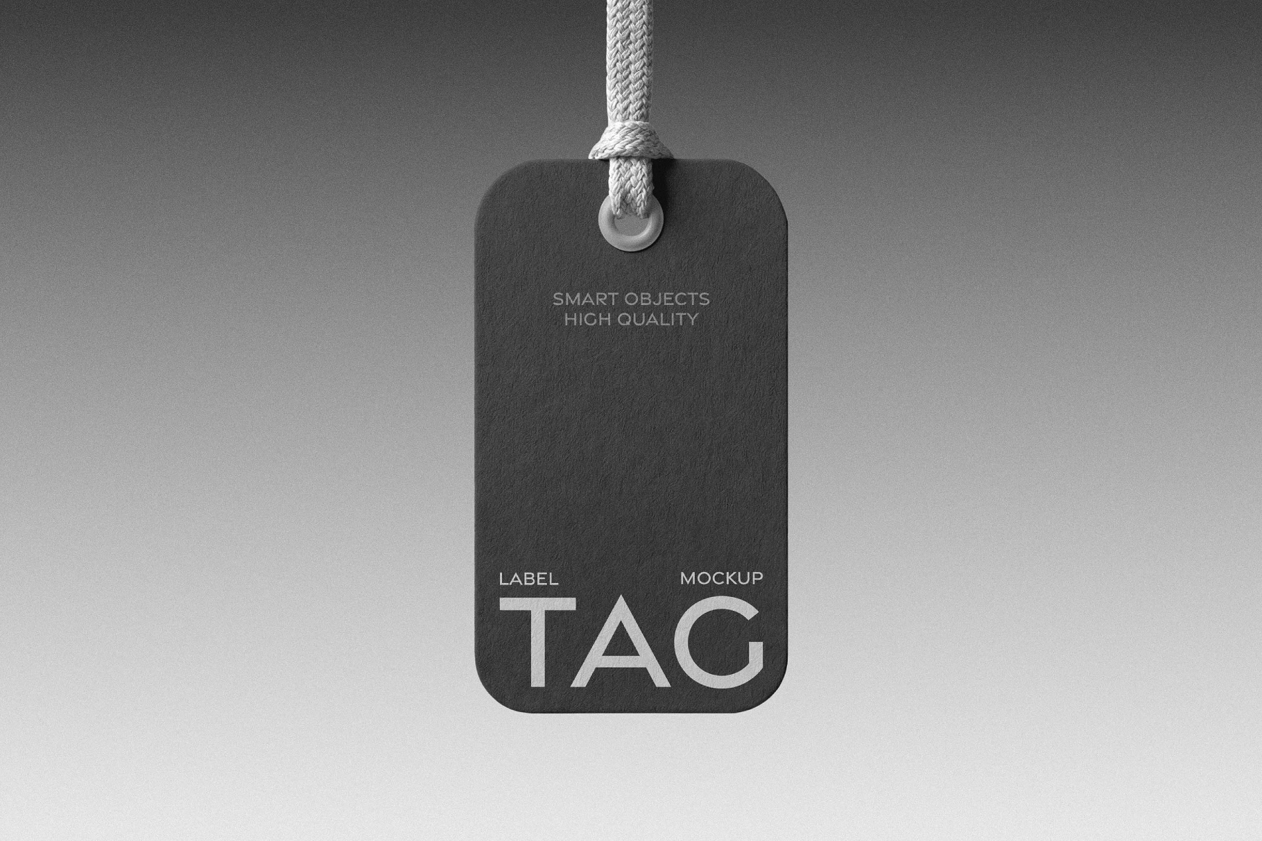 Rounded Clothing Tag Mockup