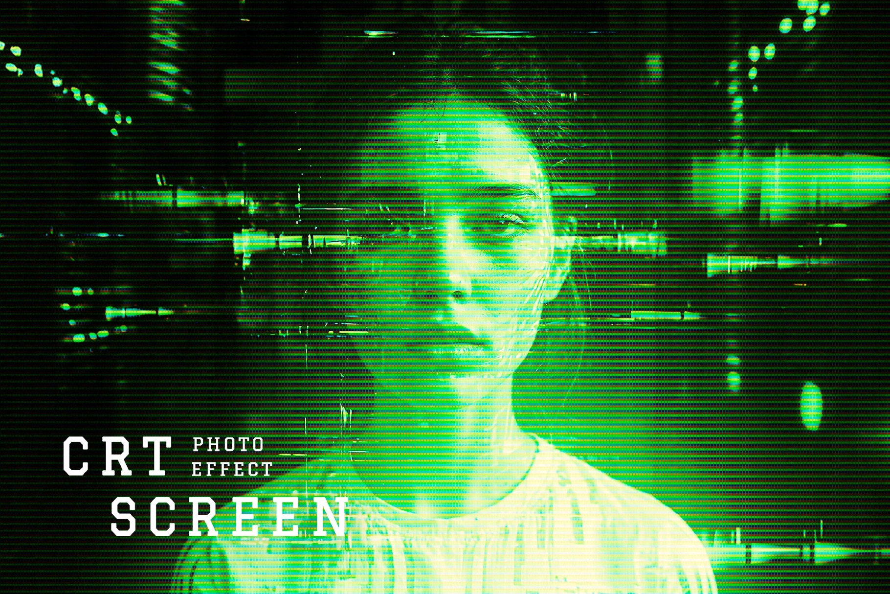 CRT Screen Photo Effect