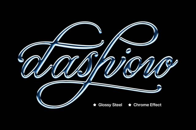 Steel Chrome Text Effect
