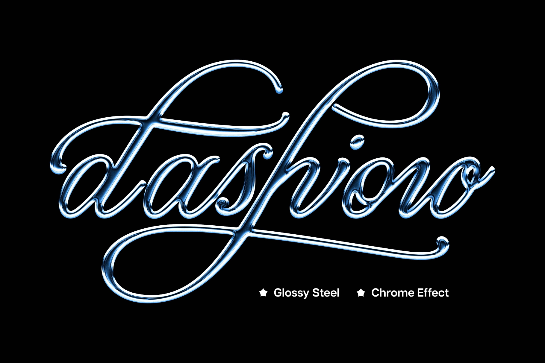 Steel Chrome Text Effect