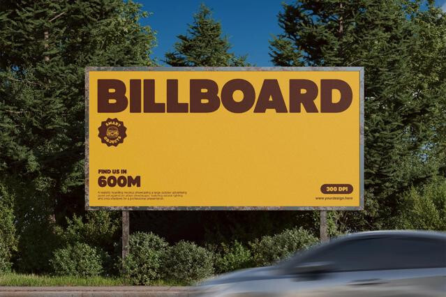 Highway Billboard Mockup