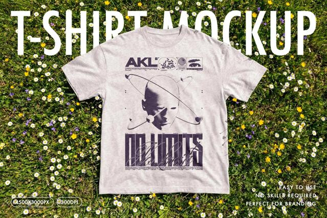 Flower Field T-Shirt Mockup