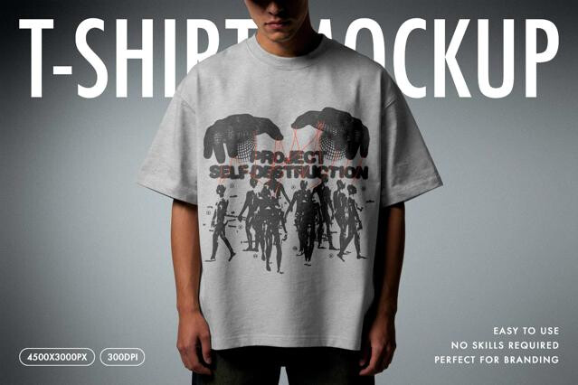 Streetwear T-Shirt Print Mockup