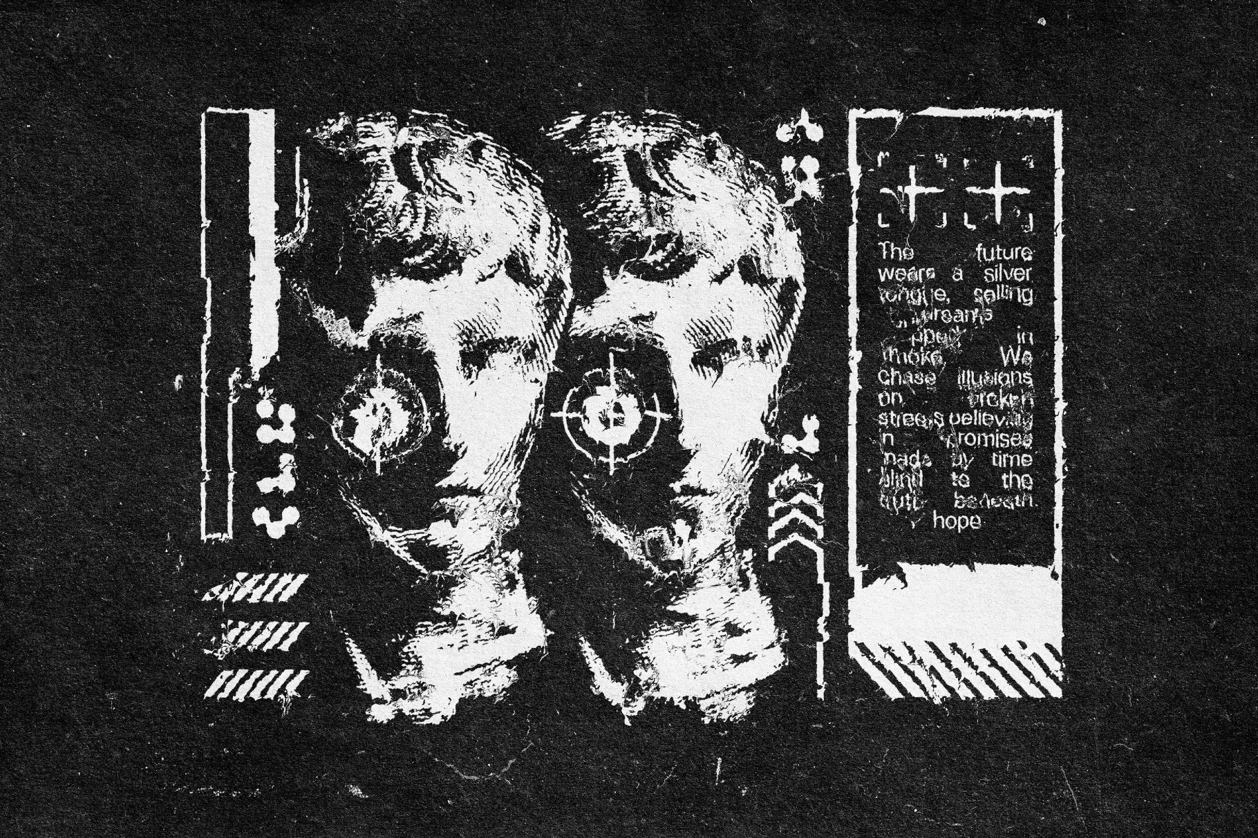 Grunge Print Distortion Logo Effect