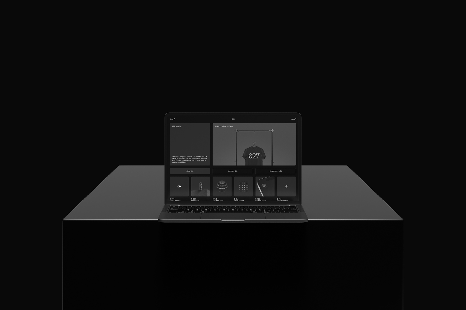 Dark Minimal MacBook Pro Mockup