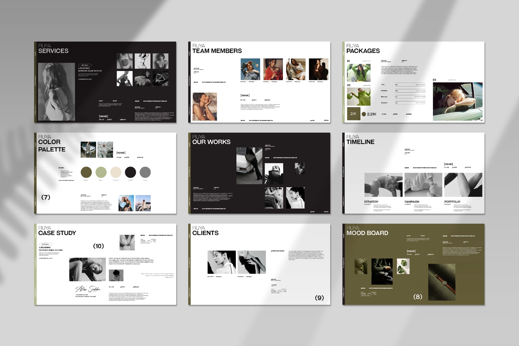 RUYA / Service Guide Presentation Template