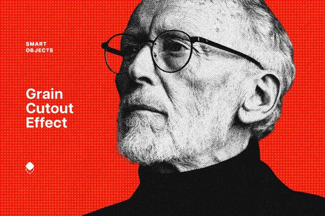 Grain Cutout Photo Effect