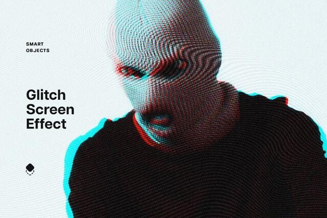 Glitch Screen Photo Effect