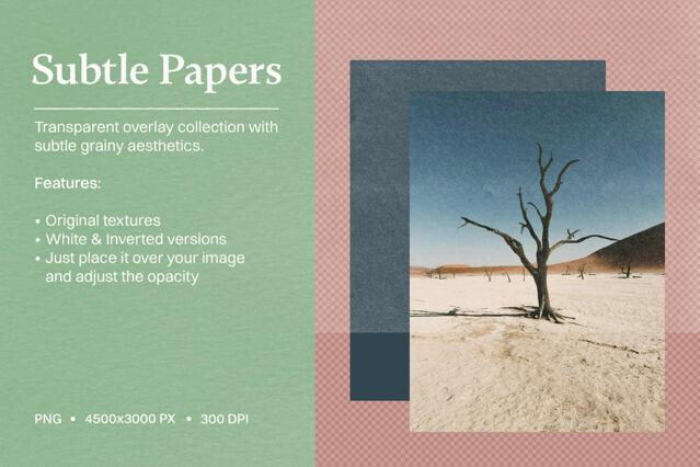 Subtle Paper Overlays Collection