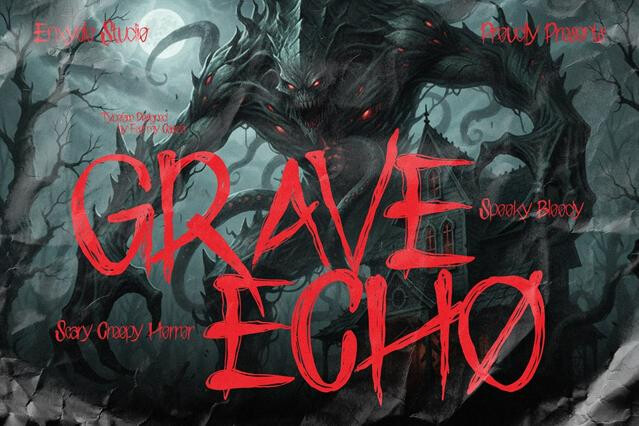 Grave Echo - Scary Horror Font