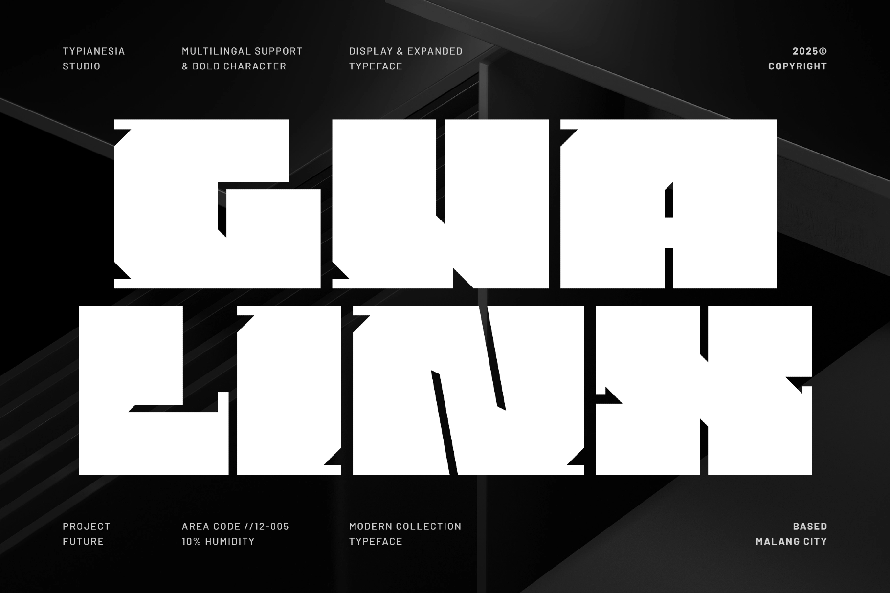 Gualinx - Expanded Techno Display Font