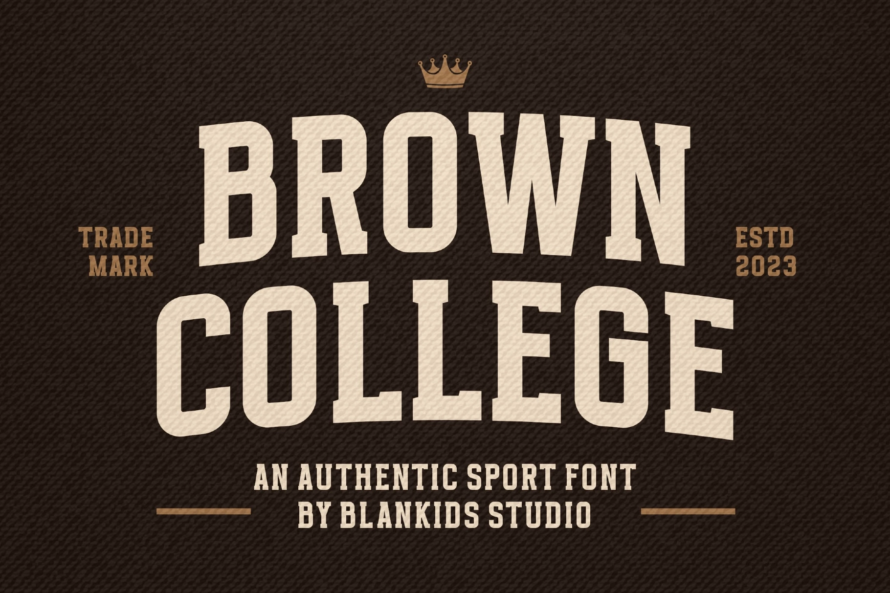 Brown College an Authentic Sport Font