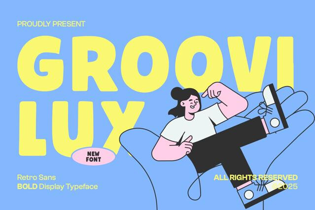 Groovilux - Retro Sans Bold Display Typeface