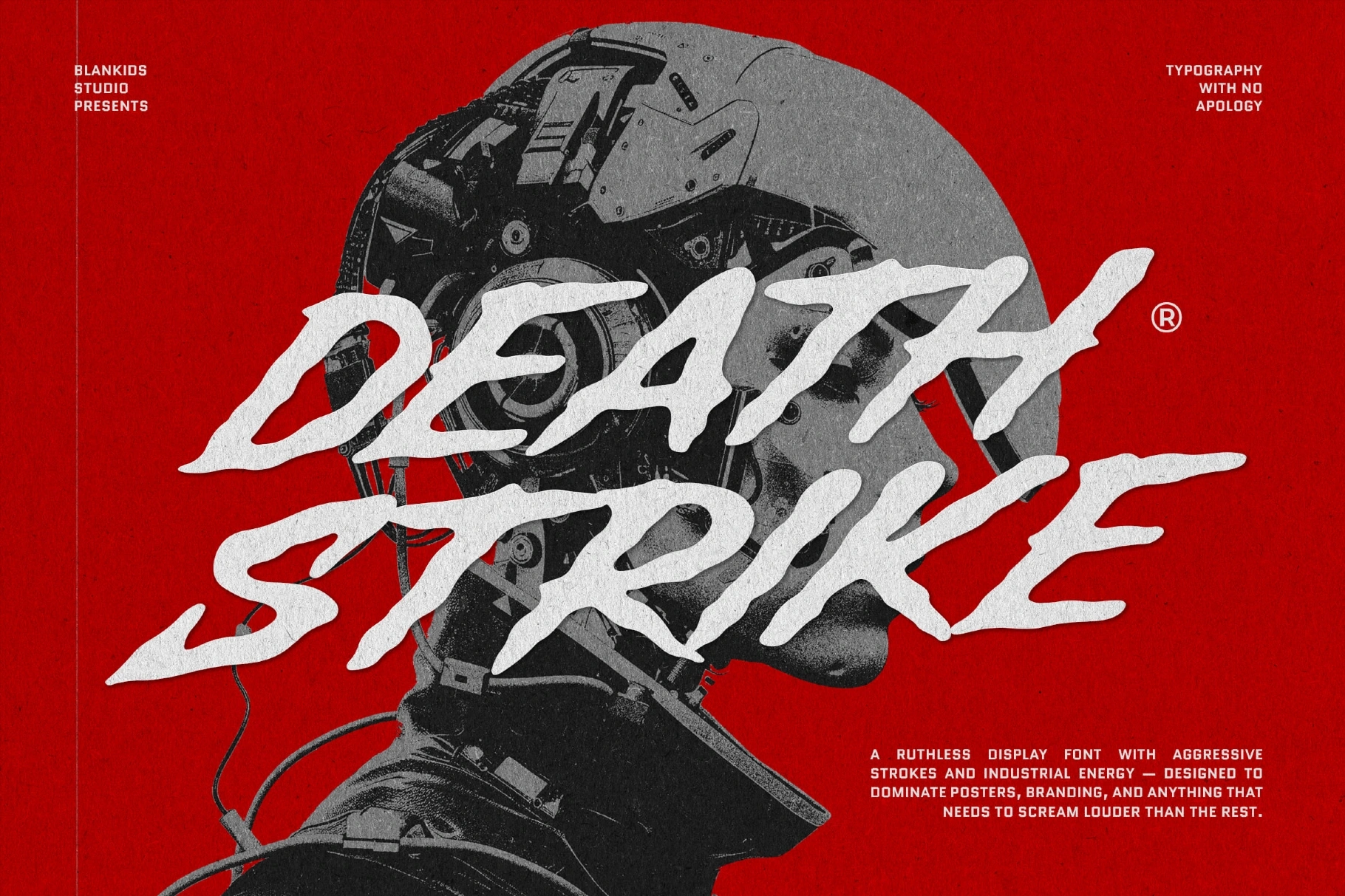 Death Strike – Aggressive Brush Display Font