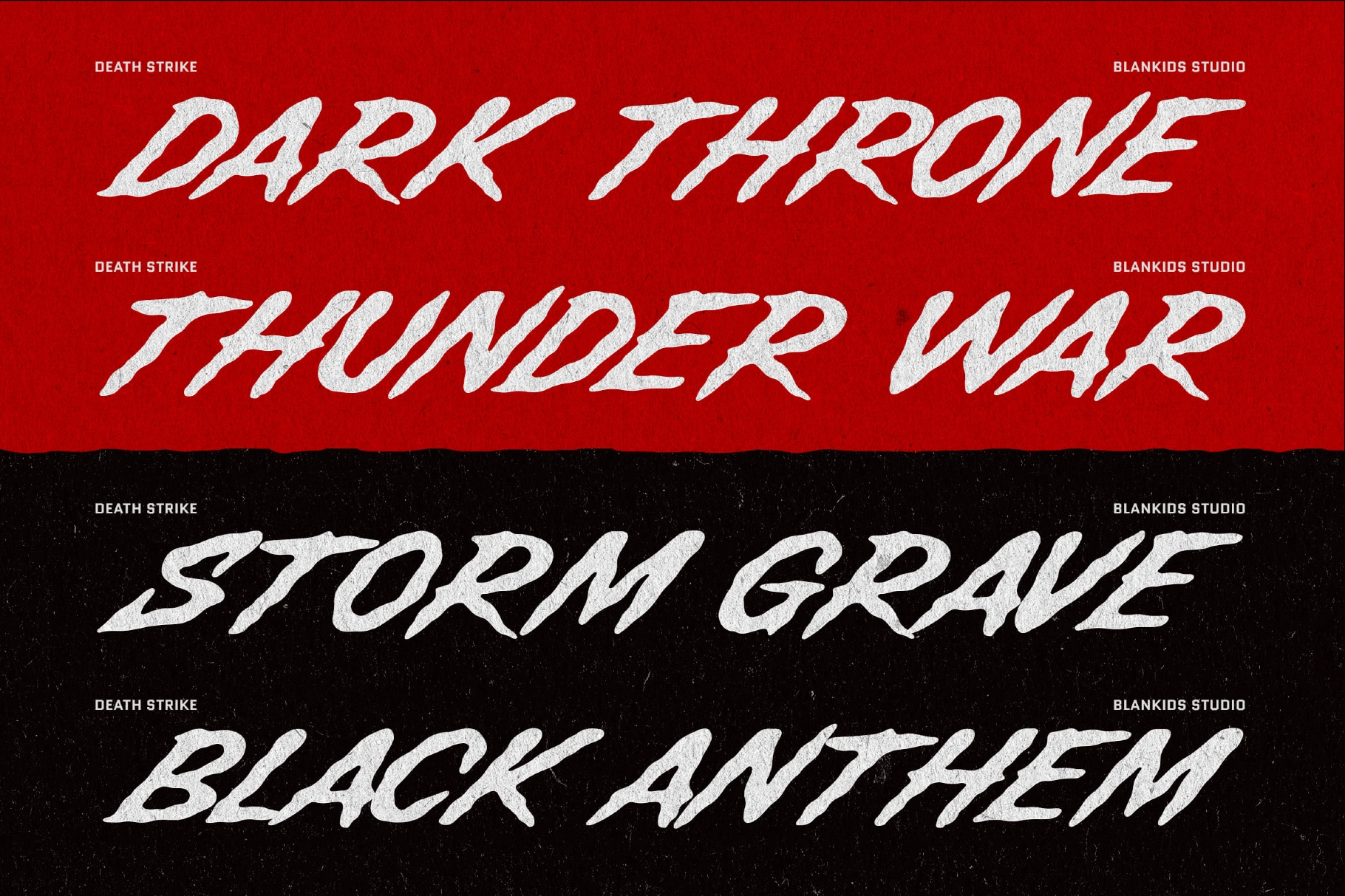 Death Strike – Aggressive Brush Display Font