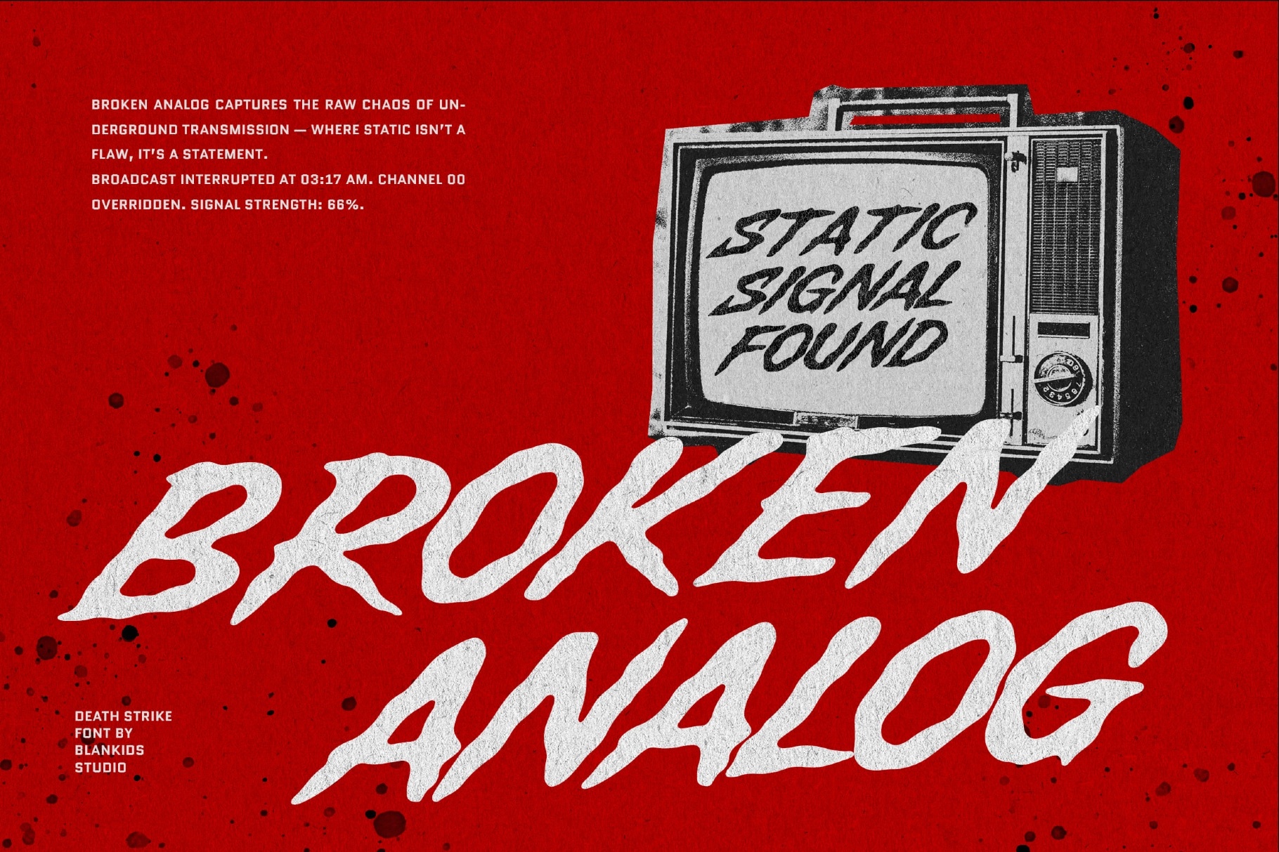 Death Strike – Aggressive Brush Display Font