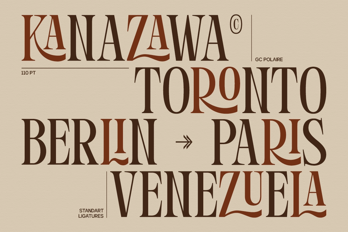 GC Polaire - Serif Display Condensed Font