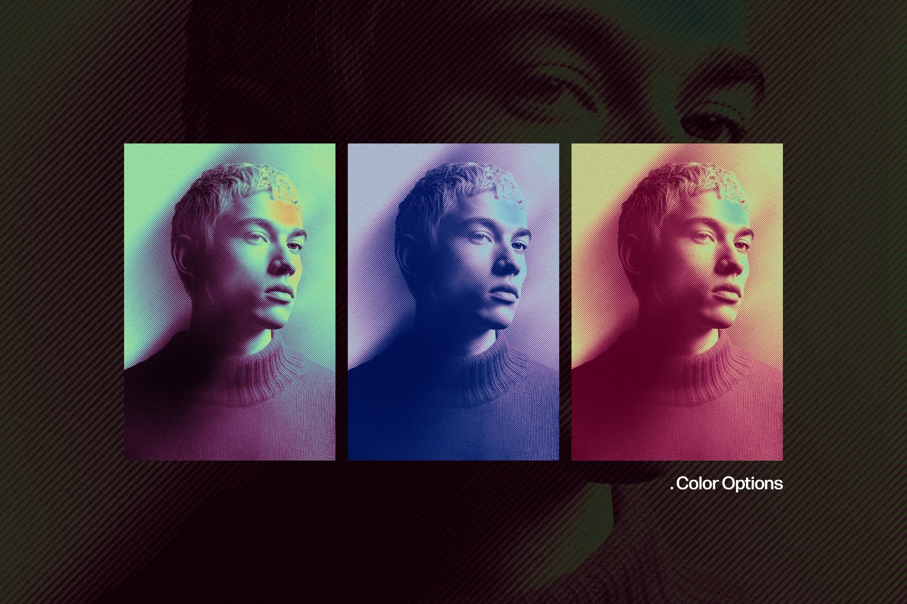 Striped Halftone Effect