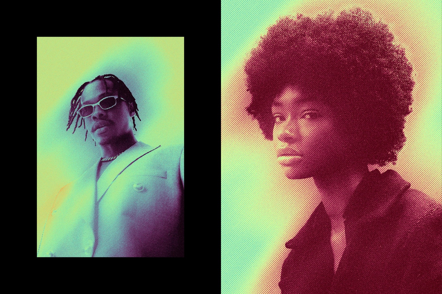 Striped Halftone Effect