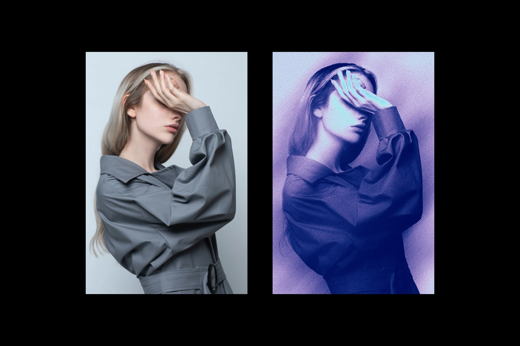 Striped Halftone Effect