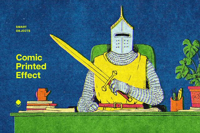 Halftone Comic Print Effect