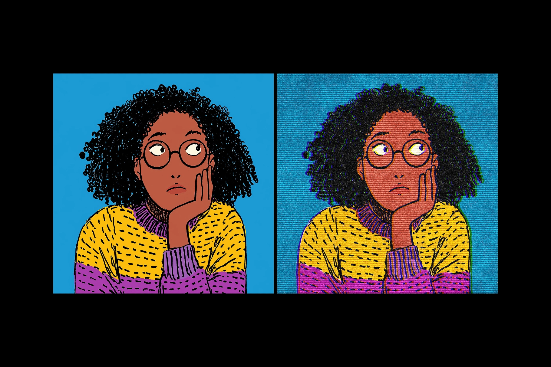 Halftone Comic Print Effect