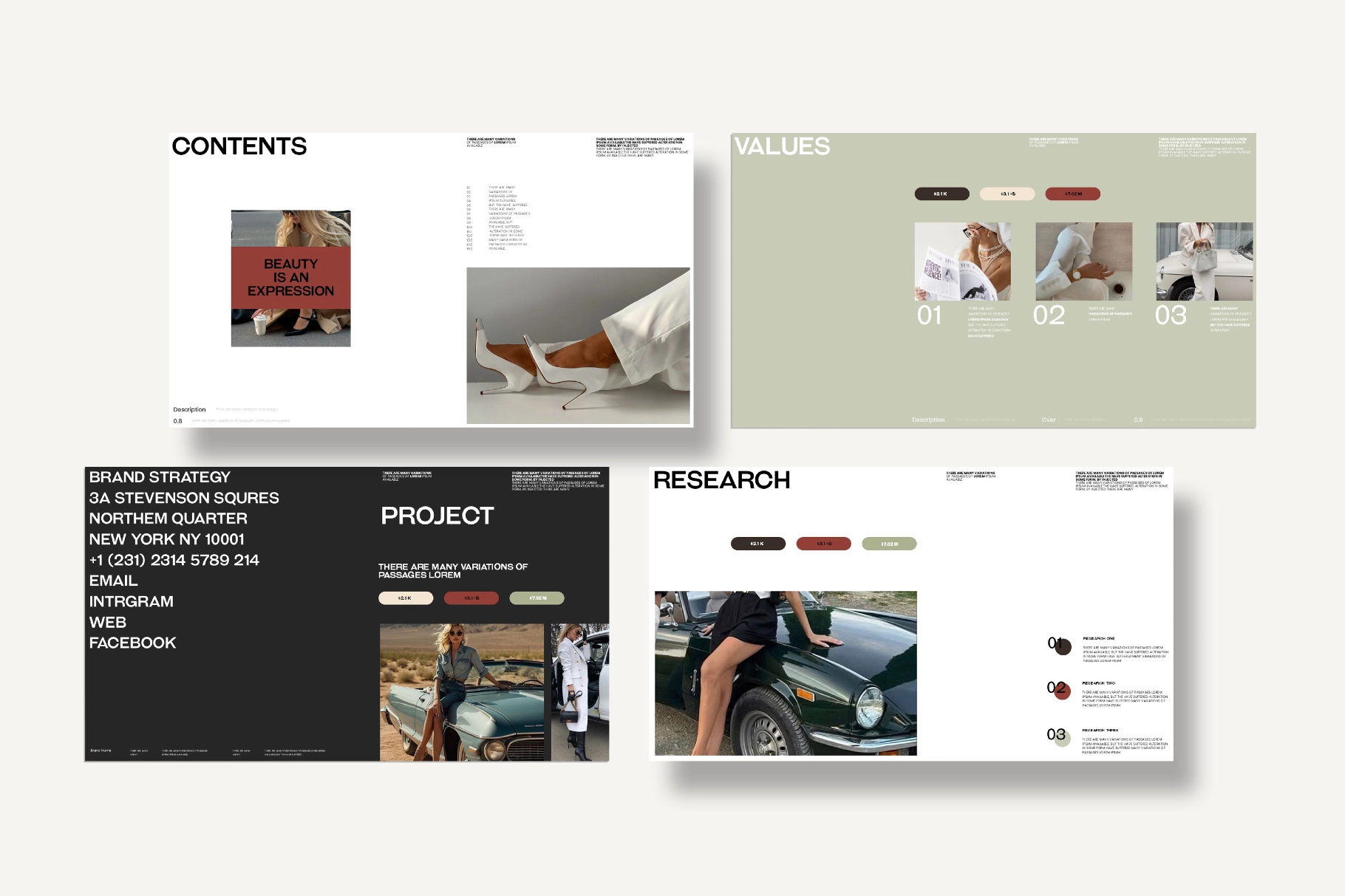 Clean Modern Brand Strategy Presentation Template