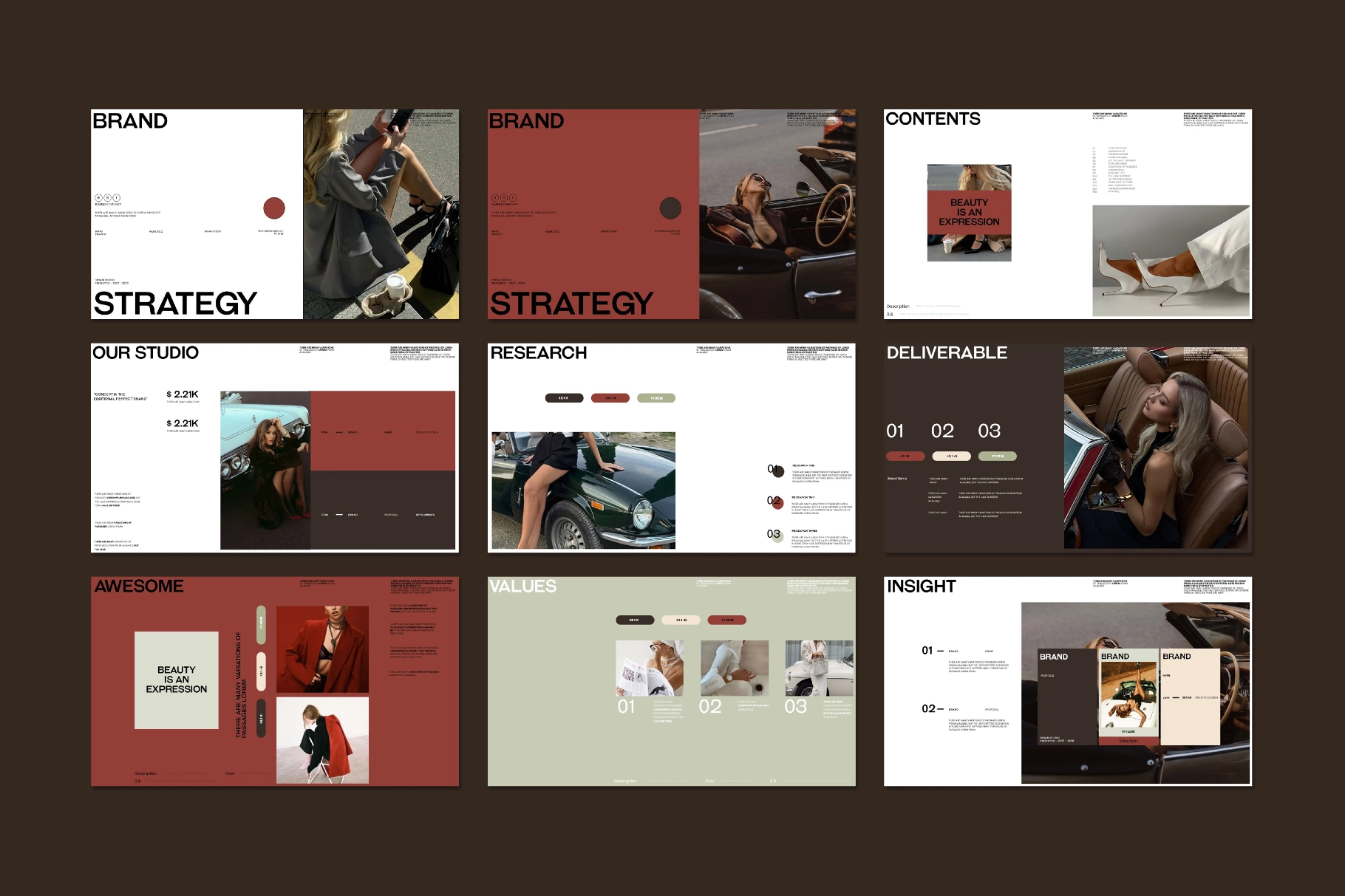 Clean Modern Brand Strategy Presentation Template