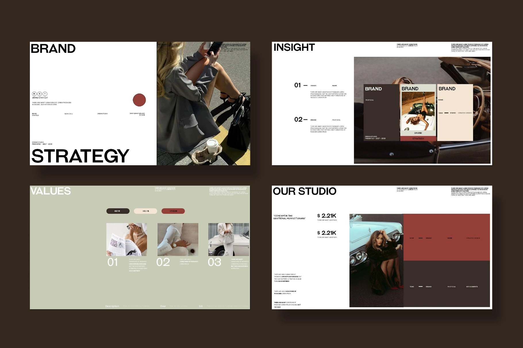Clean Modern Brand Strategy Presentation Template