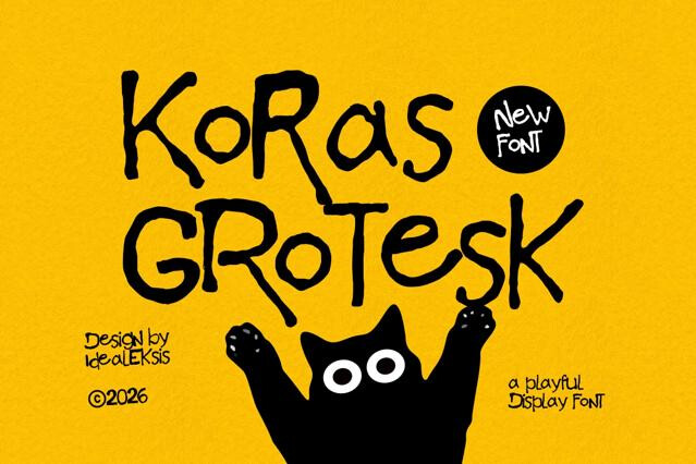 Koras Grotesk - Playful Hand-Drawn Display Font