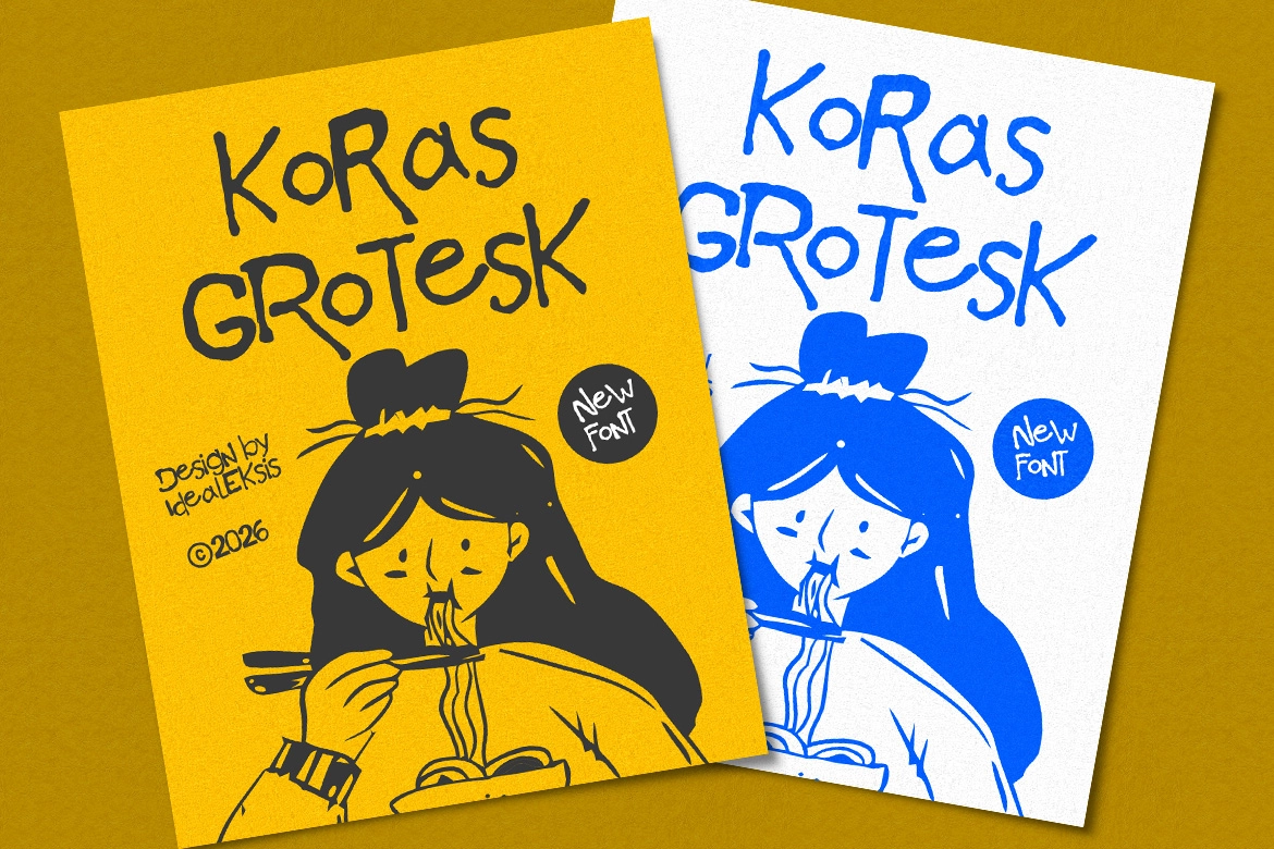 Koras Grotesk - Playful Hand-Drawn Display Font