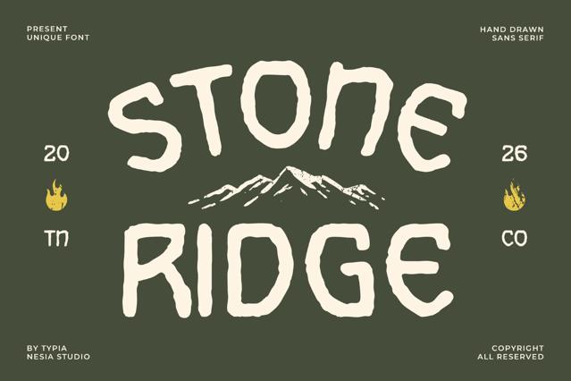 Stone Ridge - Rough Vintage Hand Drawn Font