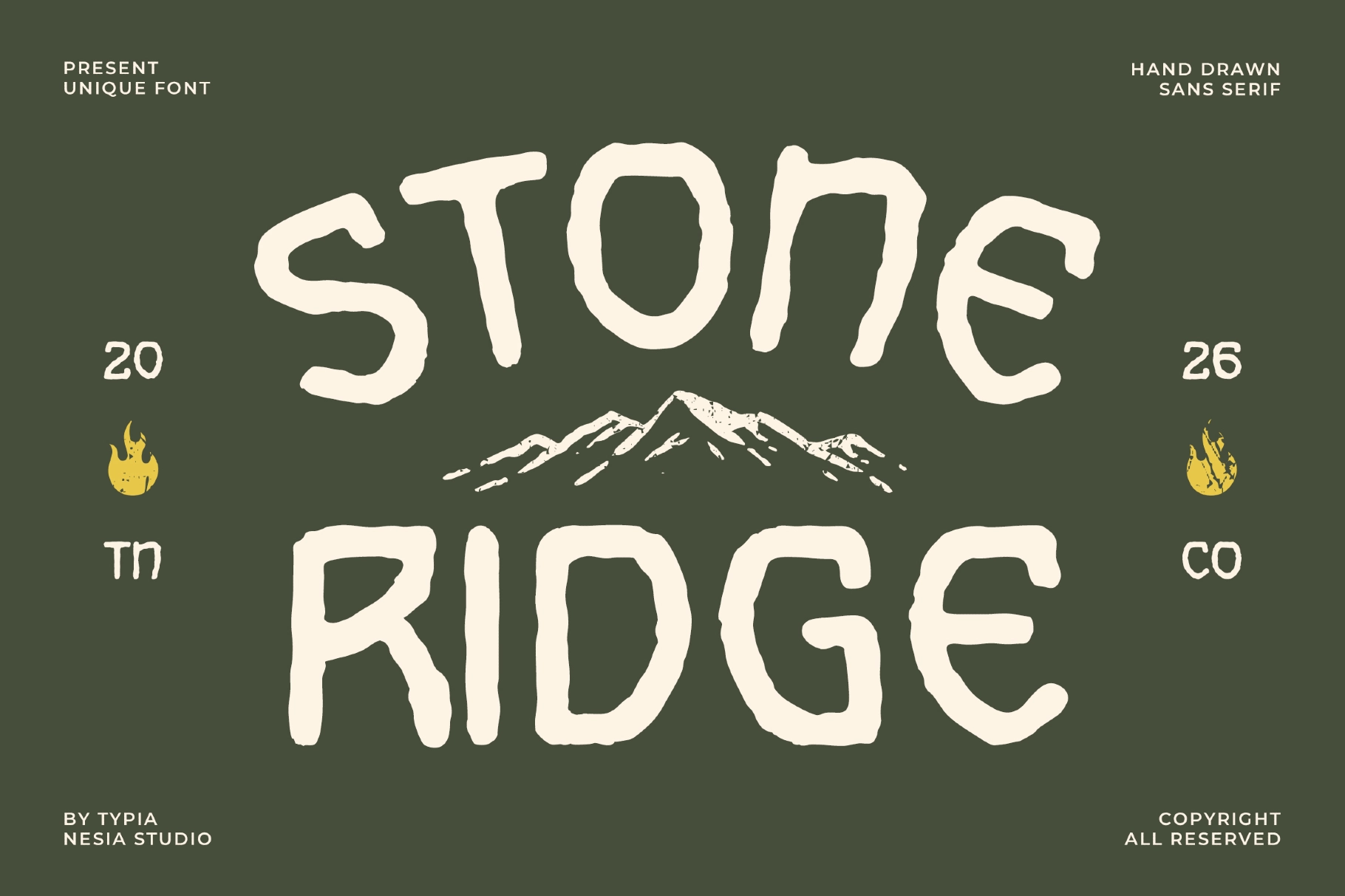 Stone Ridge - Rough Vintage Hand Drawn Font