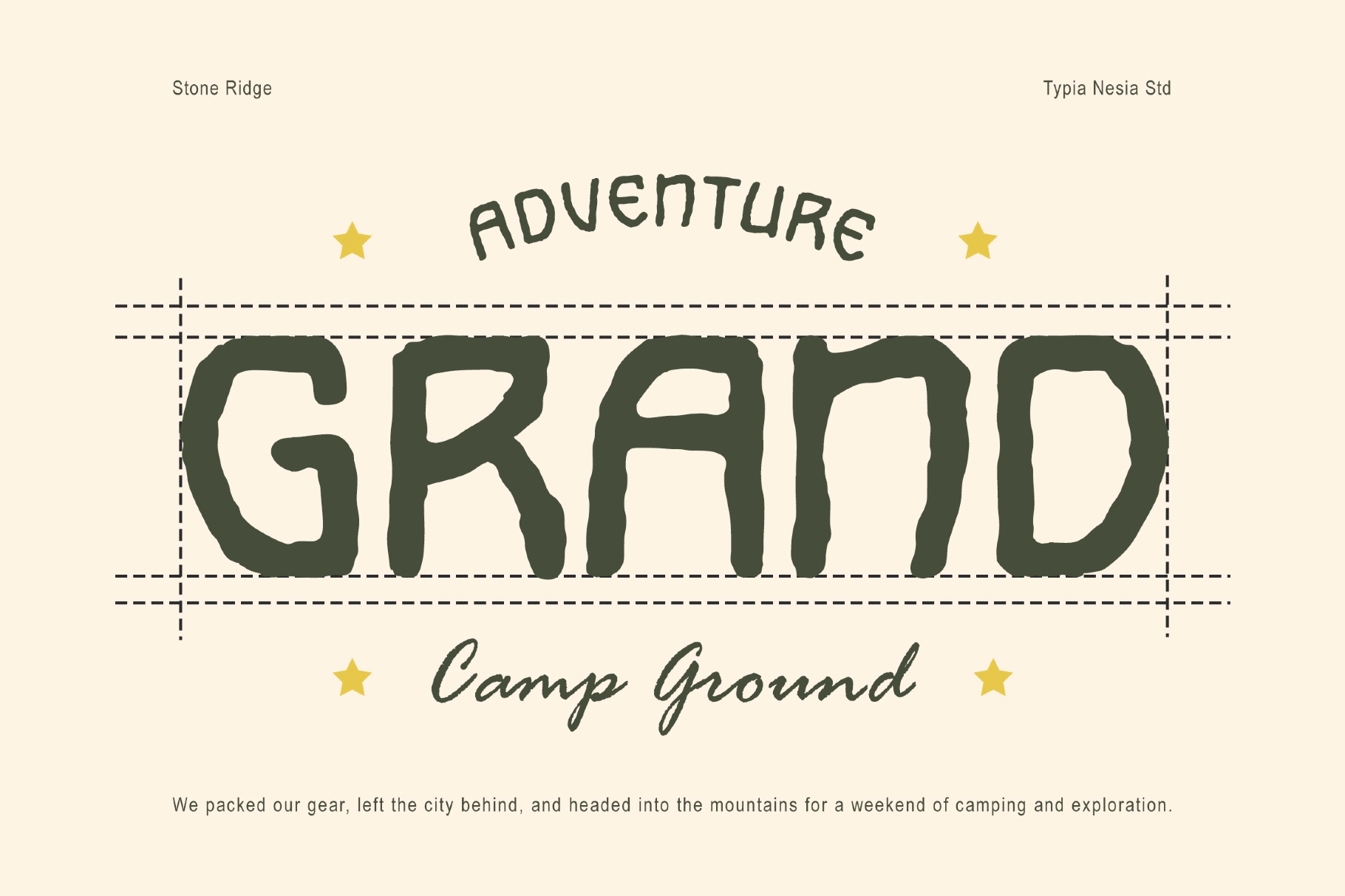 Stone Ridge - Rough Vintage Hand Drawn Font
