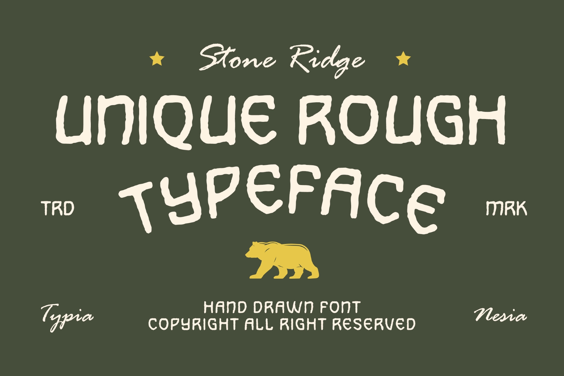 Stone Ridge - Rough Vintage Hand Drawn Font